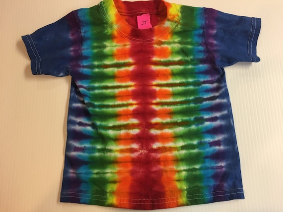 Tie Dyed Rainbow Striped Tee Toddler and Youth Sizes