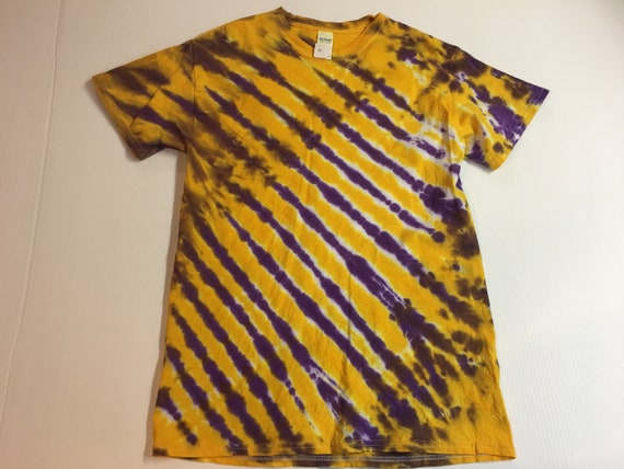 Purple and Gold Tie Dyed Tiger Stripes