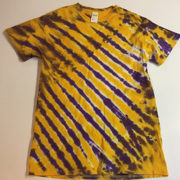 Purple and Gold Tie Dyed Tiger Stripes