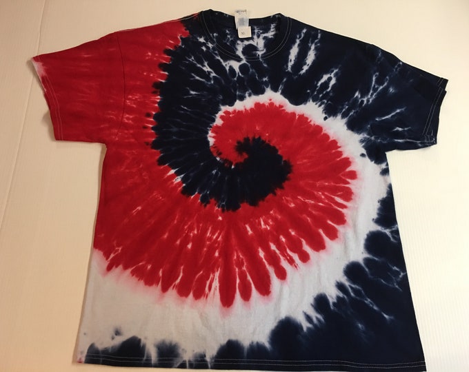 Red White and Blue Patriotic Tie Dye Shirt all sizes