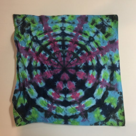 Tie Dyed Bandanas Head or Face Covering Radio wave Pattern Approximately 22" x 22"