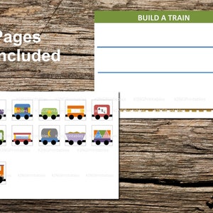 Build a Train, Toddler Games, Train Theme Birthday, Printable ...