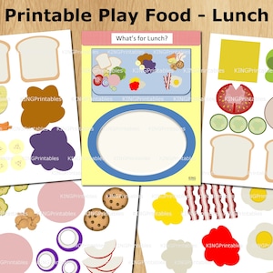Printable Lunch, Kitchen Pretend Play Set, Market Dramatic Play, Toddler Busy Binder, Breakfast Time, Quiet Book Toy, Preschool, Kids School
