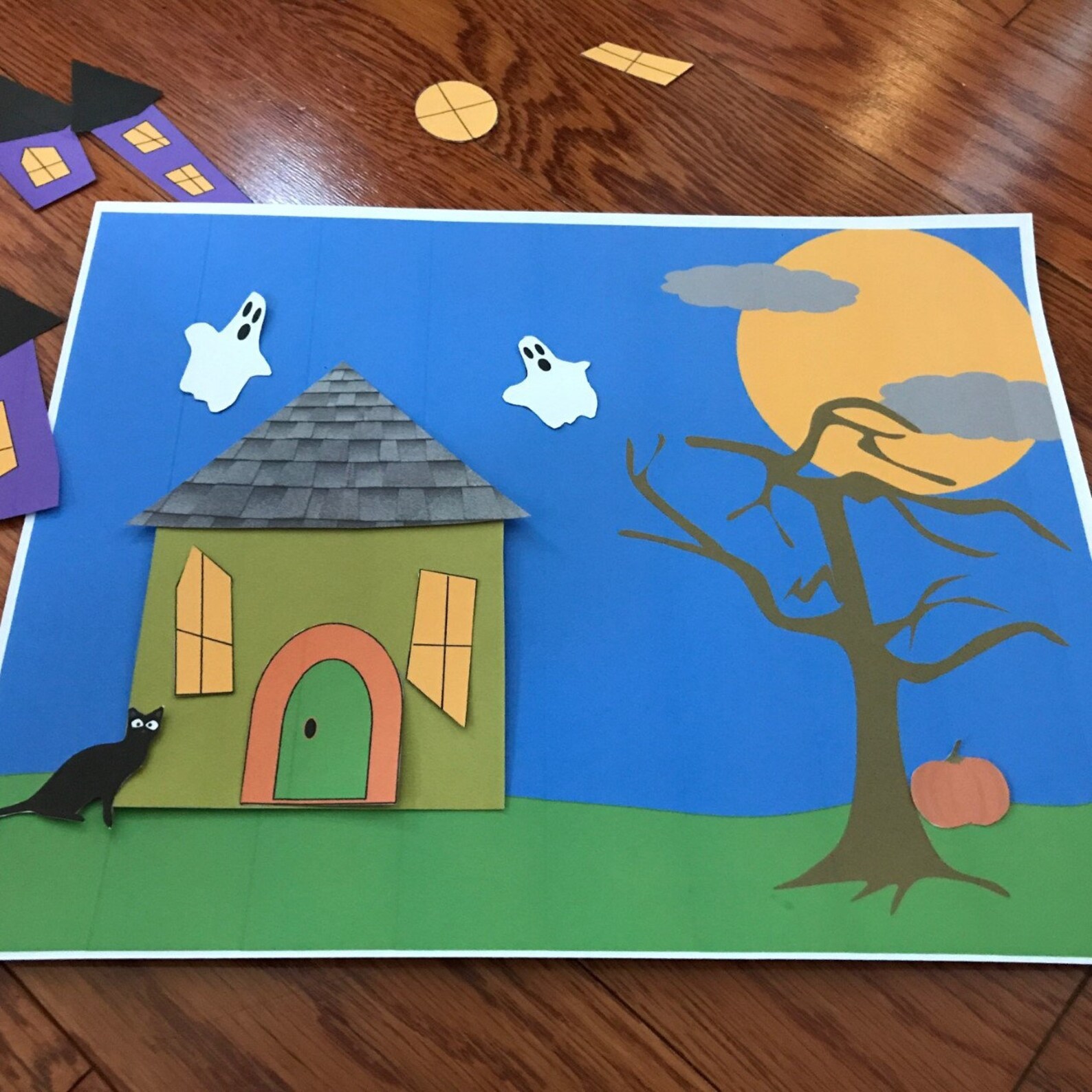 printable-halloween-crafts-for-kids-haunted-house-preschool-etsy