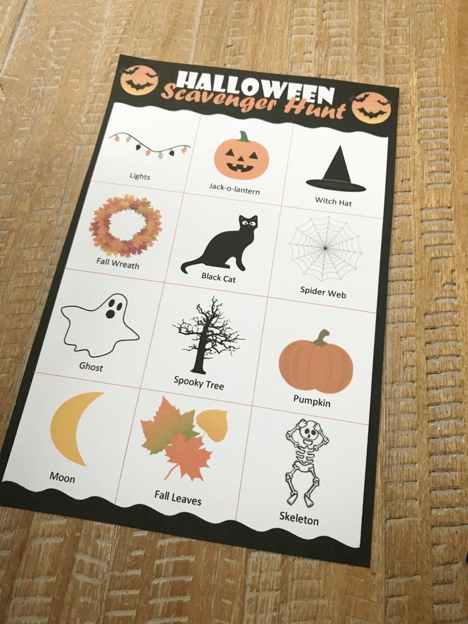 Halloween Scavenger Hunt for Kids, Trick or Treat Alternative ...