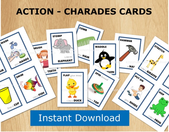 Buy Printable Games for Kids, Charades, Travel Game, Preschool Activity,  Quiet Time Activity, File Folder Games, Active Homeschool Online in India -  Etsy