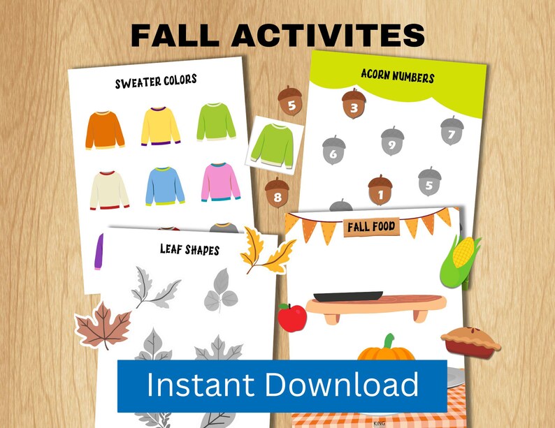 Fall Toddler Activity, September Preschool Printable, Autumn Homeschool ...