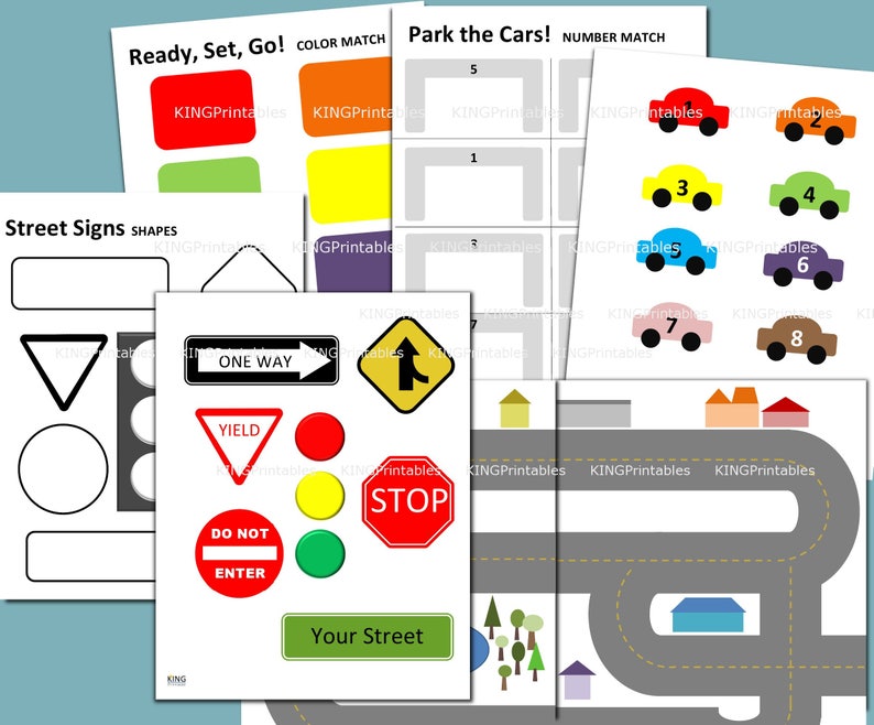 Preschool Car Book, Printable Activity Pages, Transportation Theme