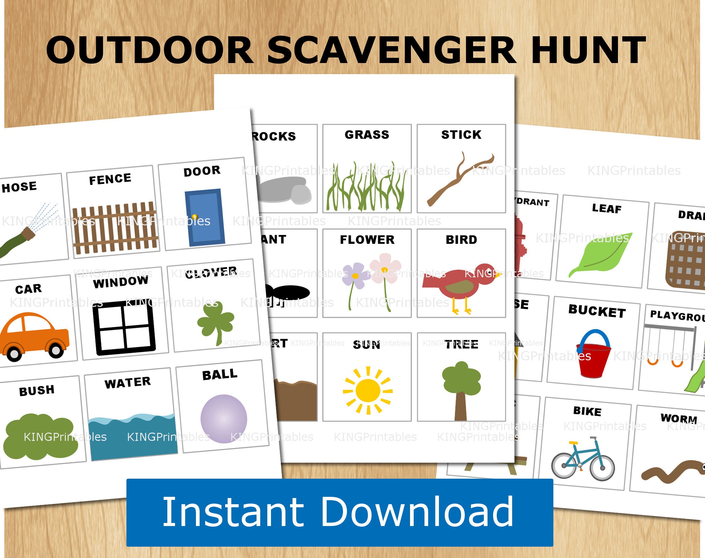 Outdoor Scavenger Hunt Kids Printables Toddler Games Nature - Etsy