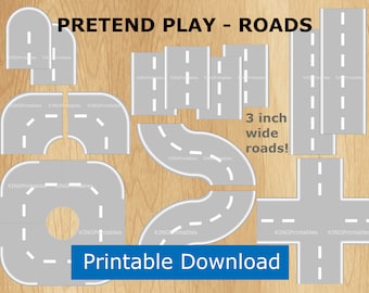 Printable Road Play Mat, Kids' Cityscape Activity (PDF)