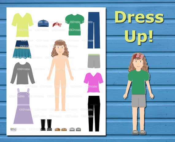 printable dress up paper dolls