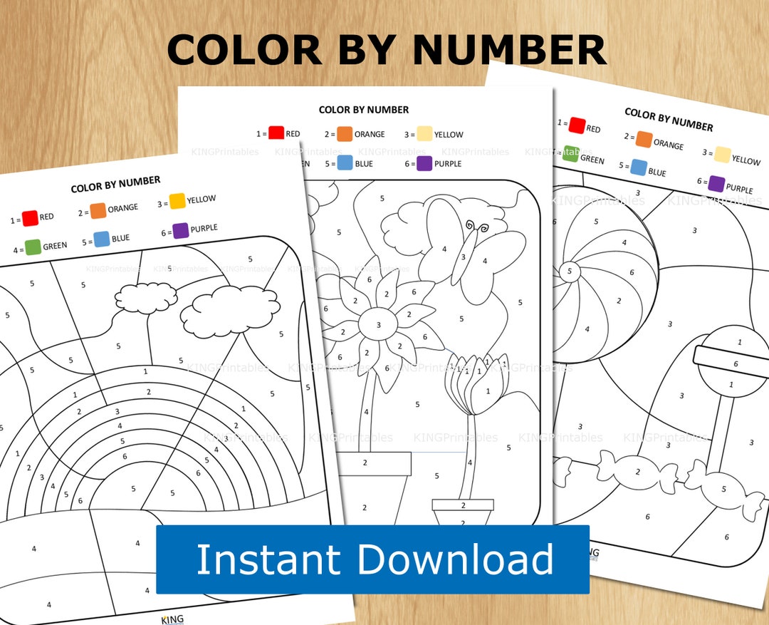 Color by Number Printable for Kids, Preschool Coloring Pages ...