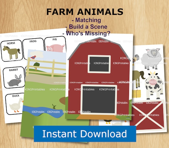 Toddler Printable, Farm Animals, Travel Games, Preschool Toys, Kids Learning Activities, File Folder Games