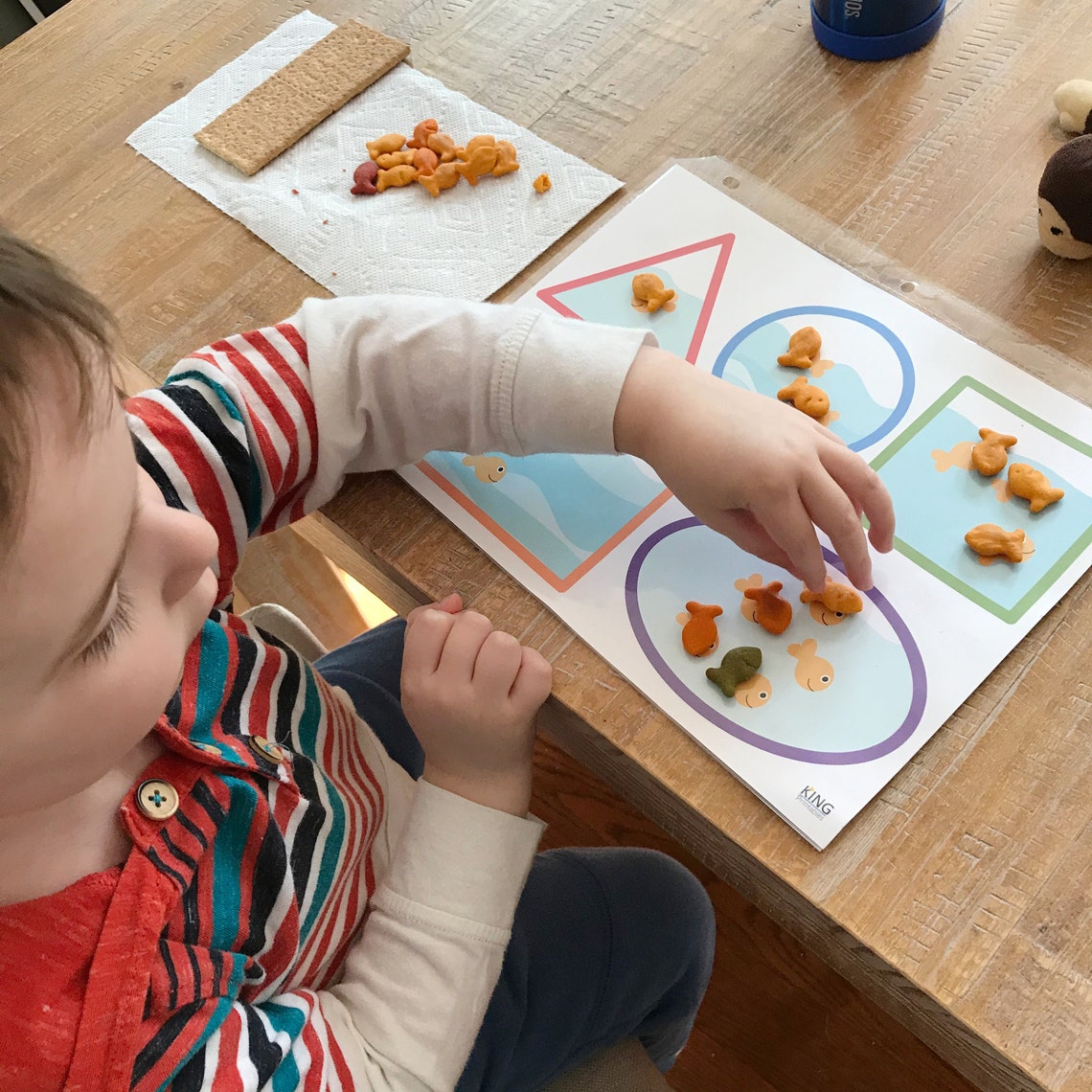 Printable Snack Mats, Educational Place Mat, DIY Gift Kids, Counting