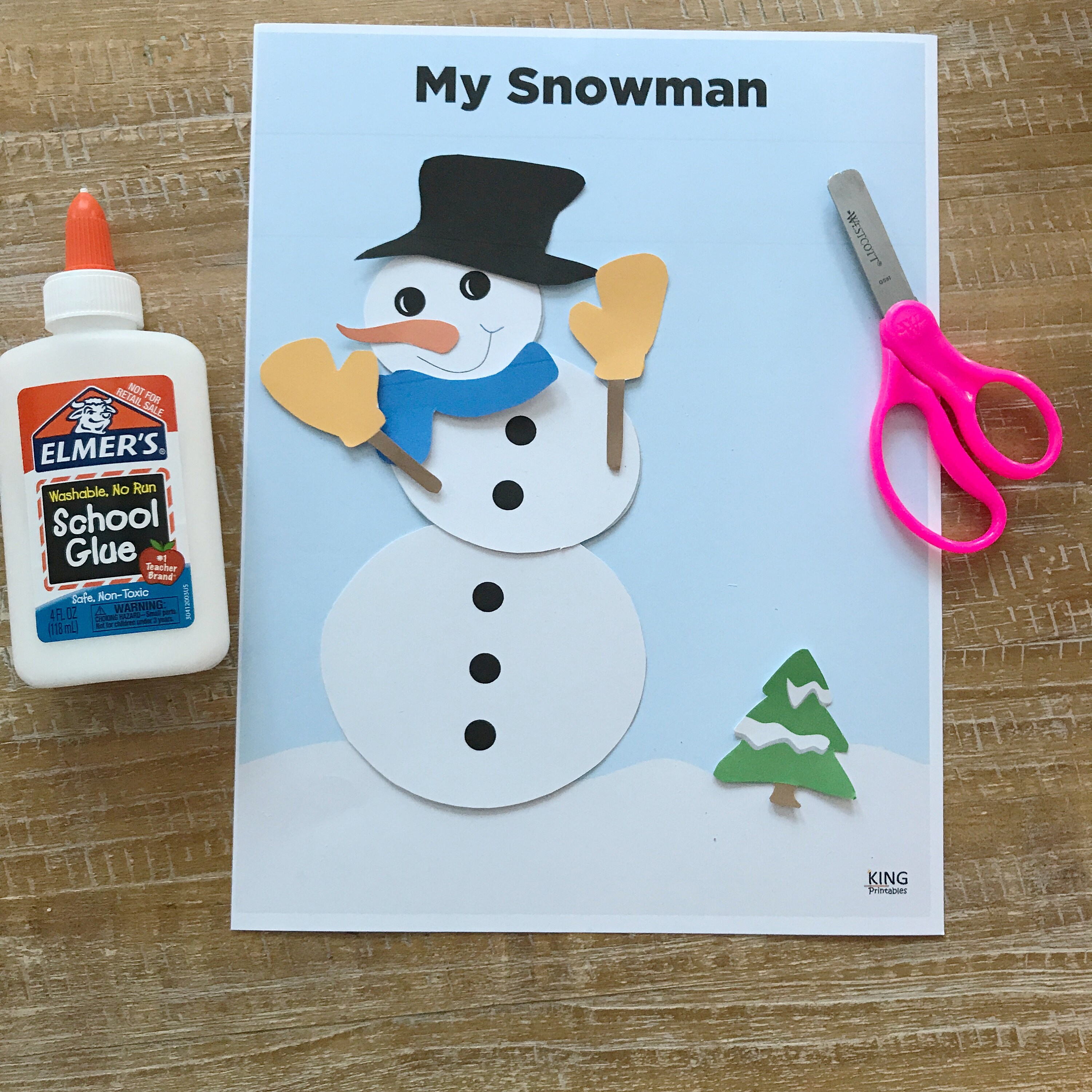 Easy Snowman Craft for Kids — Learning Here and There