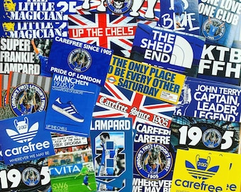 100 x England Aufkleber - Based on Poster Pin Badge Flagge Schal Shirt Banner Programm München 2012 CFC Ultras Dekorationen Geschenk Stamford Bridge