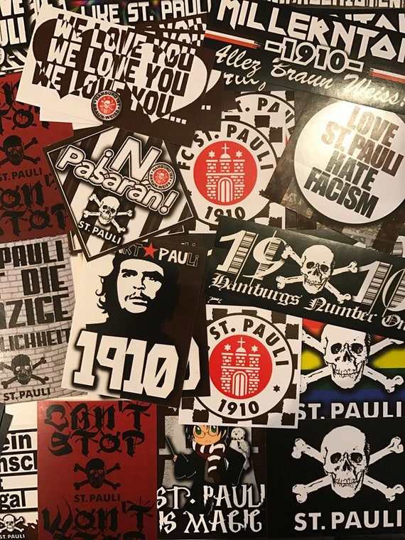 FC St. Pauli Sticker Skull Rainbow Logo Football #308