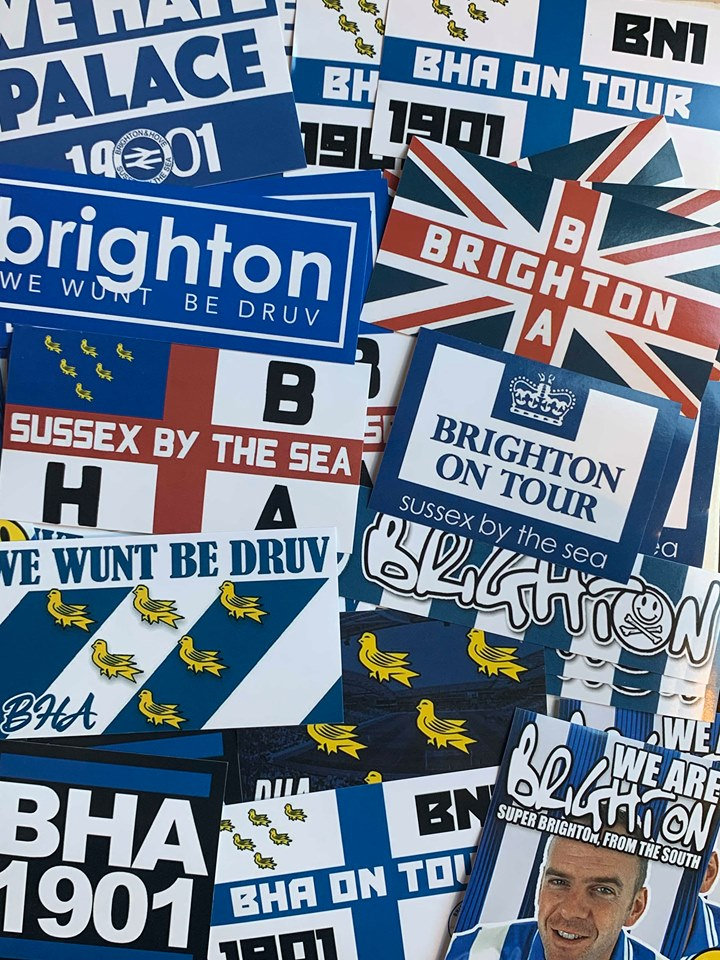 100 X Brighton & Hove Albion Stickers Based on Poster Shirt Etsy UK