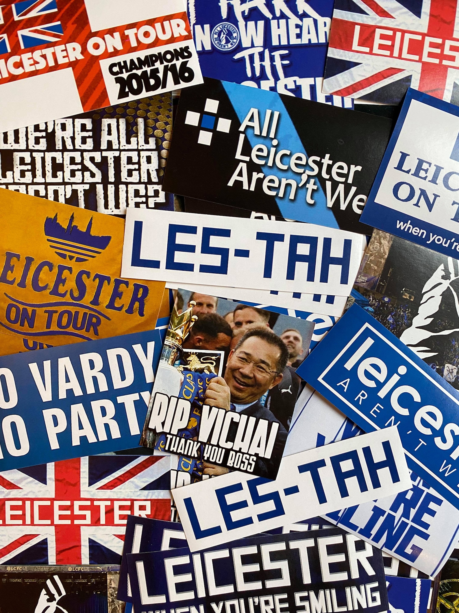100 X Leicester City Stickers LCFC Foxes Based on Ultras Poster Badge ...