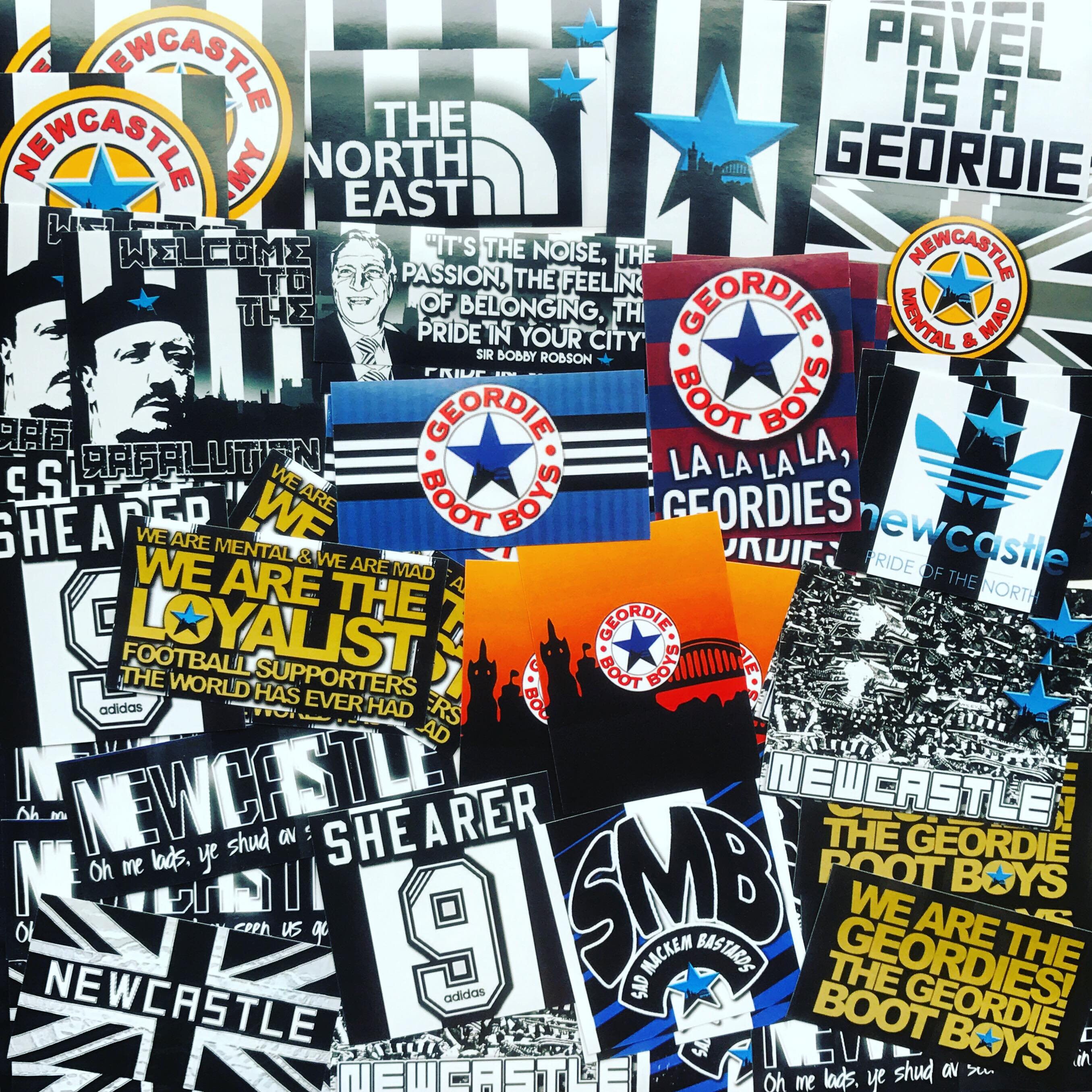 100 X Newcastle United Stickers Based On Adidas Shirt St Etsy Uk