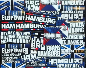 100 X Hamburg Stickers Inspiriert Von Aufkleber Fahne Flagge