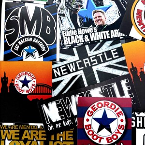 100 x Newcastle United Stickers inspired by Flags Banners Decorations Retro image 4