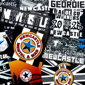 100 x Newcastle United Stickers inspired by Flags Banners Decorations Retro image 5