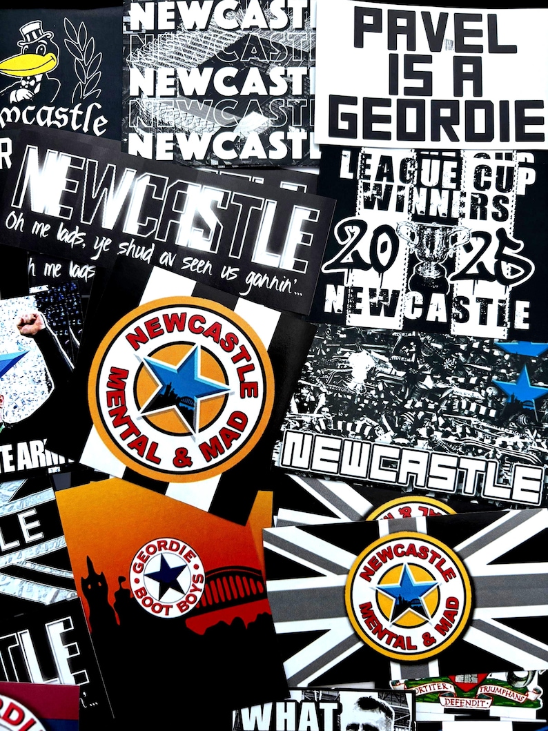 100 x Newcastle United Stickers inspired by Flags Banners Decorations Retro image 5