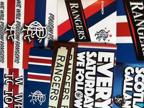 Ub Sticker Rangers 100 x Glasgow Rangers Stickers Based on Ultras Shirt Stone | Etsy