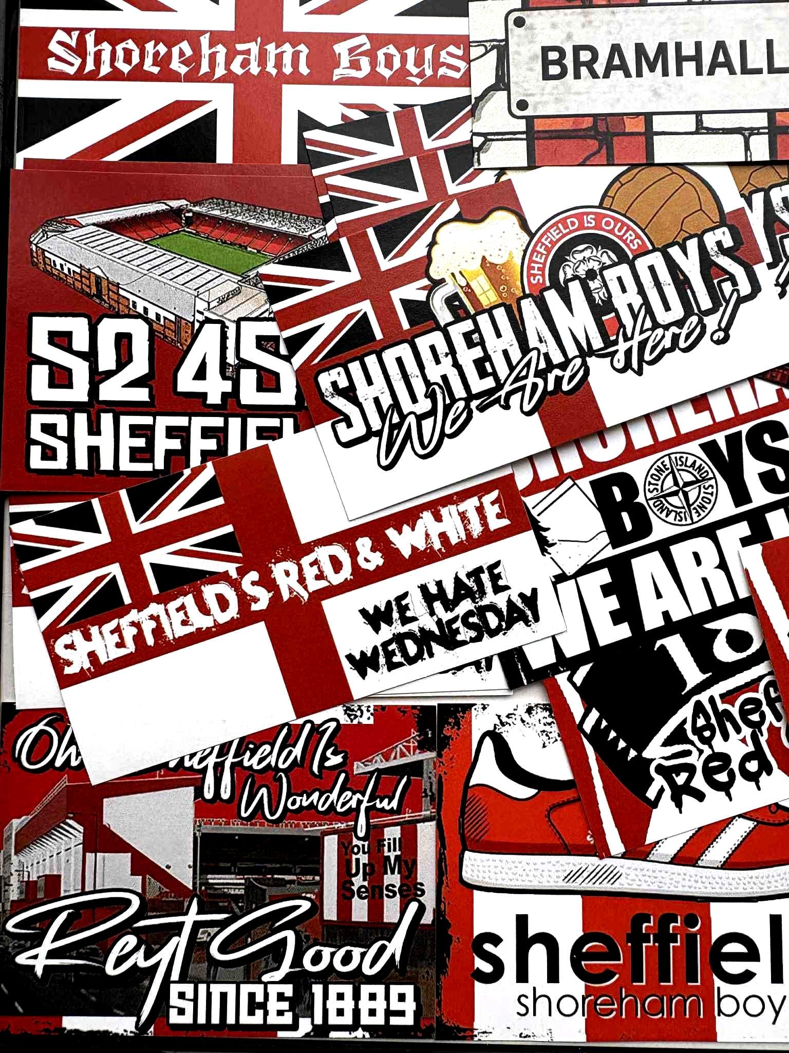 Calamita Da Frigorifero In Vetro Sheffield United – Personalizzabile Con Nome E Messaggio – The Blades Red And White – 7x5 Cm - 2