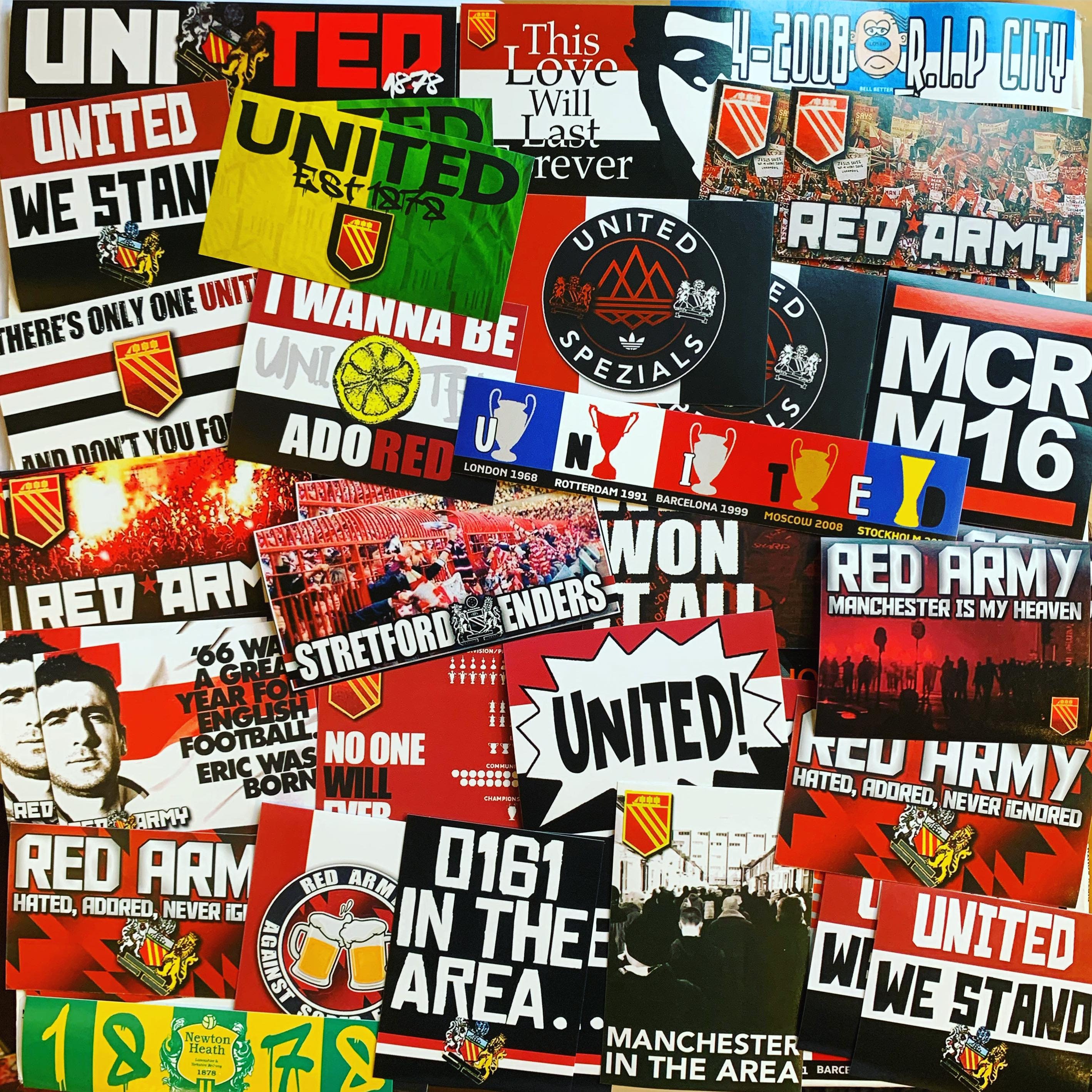 100 X Man United Stickers Based On Programme Badge Poster Etsy 100 X Man United Stickers Based On Programme Badge Poster Etsy