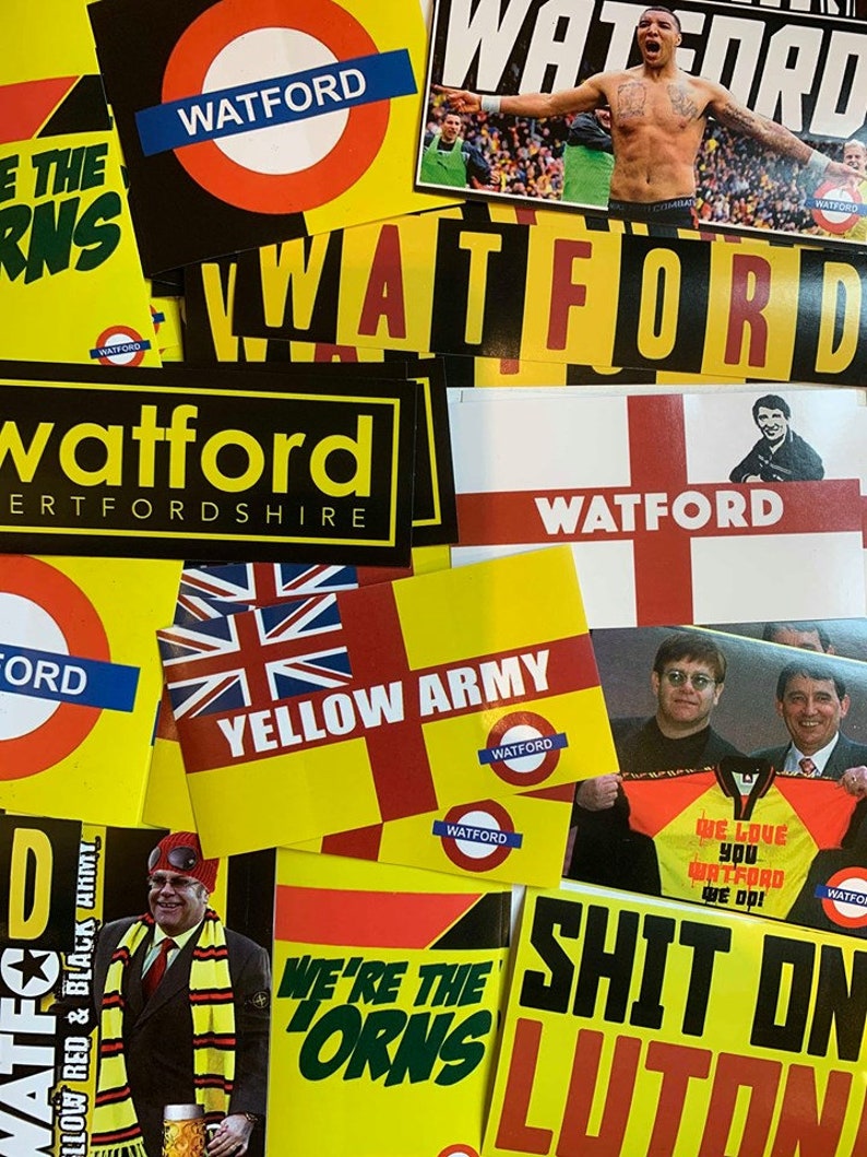100 X Watford Stickers Based on Fans WFC Vicarage Road Etsy UK