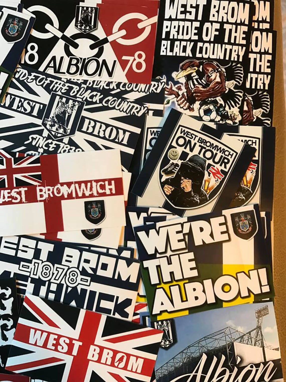 100 X West Bromwich Albion Stickers Based on Poster Shirt - Etsy