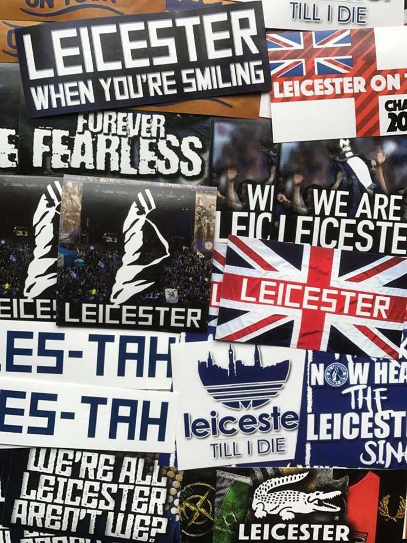 100 x Leicester City Stickers LCFC Foxes Based on Ultras Etsy