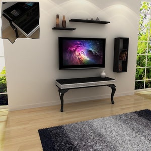 Tv stand with storage, Hidden Storage Tv Stand,Wall TV Stand,Living Room Tv Stand, Tv Console, Wall TV Unit, Tv Furniture, Lucca A4-3