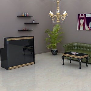 Custom Reception Desk, Reception Desk Vanni A2-2, Salon Reception, Hairdresser Reception Desk, Salon Reception Desk, Classic Reception Desk
