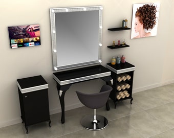 Vanity Table with Drawers, Vanity Table Set, Vanity Table Desk, Vanity Table with Mirror and Lights, Makeup table, Makeup Vanity Table