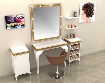 Makeup vanity, Makeup Vanity with Mirror, Makeup Vanity Table with Mirror and Lights, Makeup Vanity Table, Makeup Vanity Desk, Makeup Lights