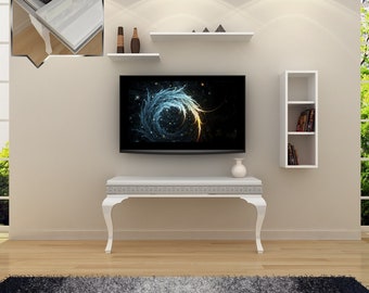 Industrial Tv Cabinet, Hidden Storage Tv Stand,Wall TV Stand,Living Room Tv Stand, Tv Console, Wall TV Unit, Tv Furniture, Lucca A3-3