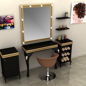 Vanity with Mirror, Vanity with Mirror and Lights, Vanity with Mirror Desk, Vanity with Mirror, Hollywood Lights, Vanity Table with Drawers