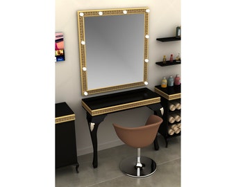 Lighted Makeup Vanity with Storage, Professional Makeup Vanity with lights, White Makeup Vanity with Lights, makeup vanity with lights