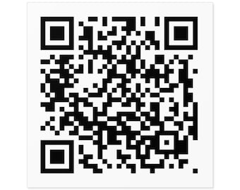 May include: Black and white QR code.