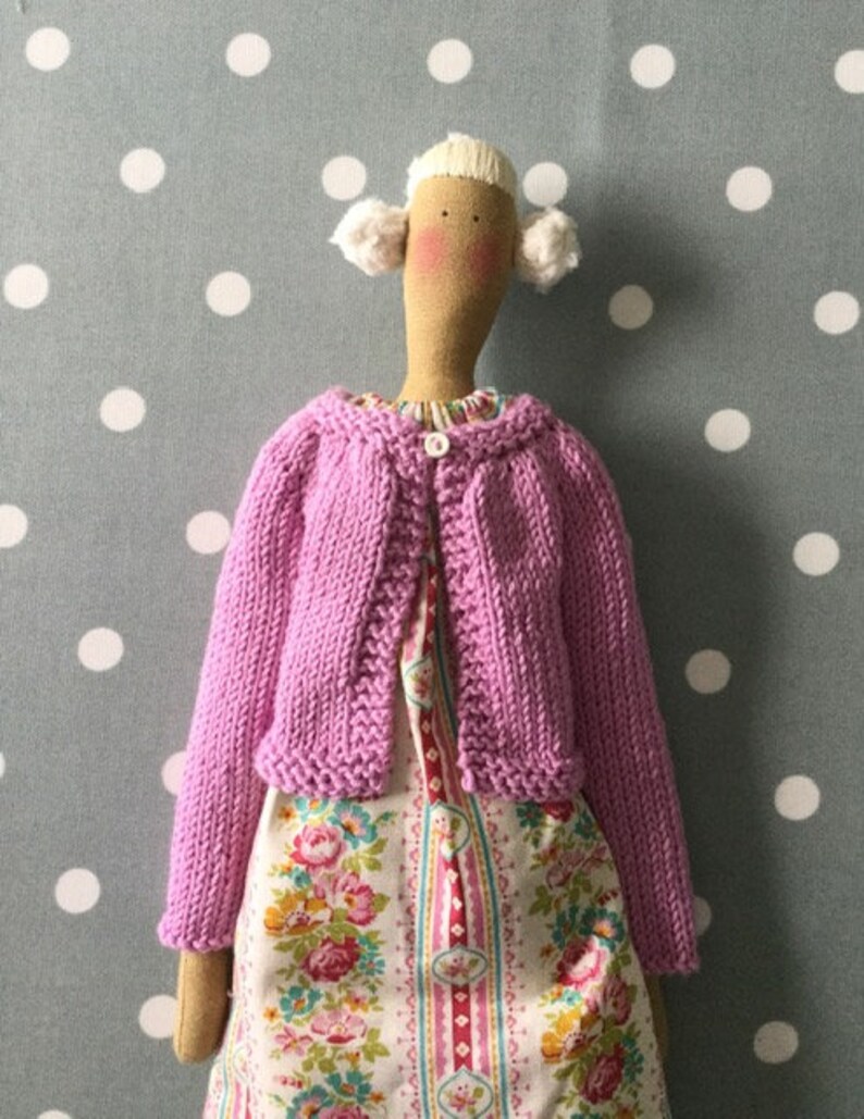 Tilda Doll 5260cm Cardigan PDF Knitting Pattern Digital Etsy