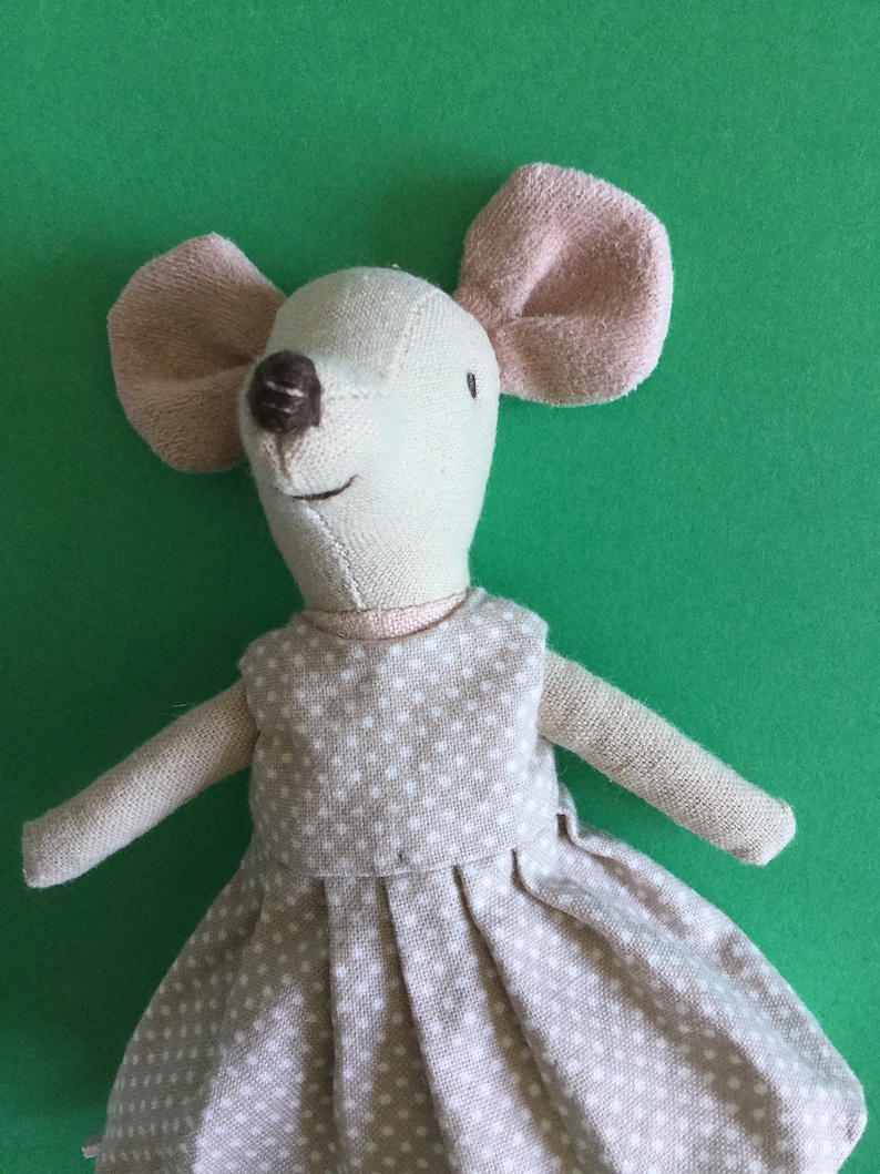 Dress and Cardigan PDF Sewing Knitting Pattern to fit Big Sister Micro Mouse 13cm Digital Download