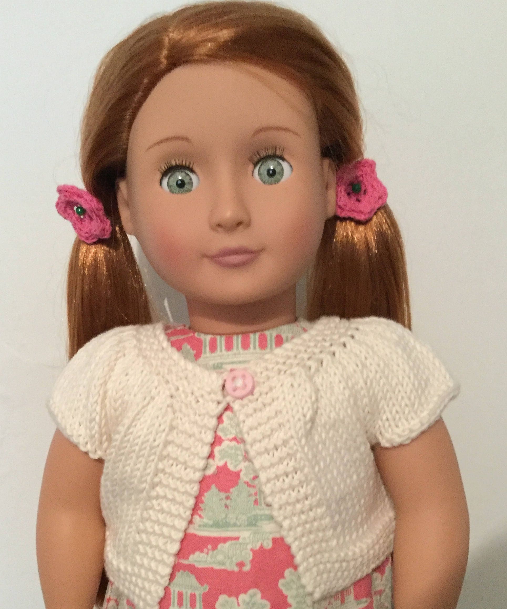 18 Doll Pinafore Dress and Cardigan Pattern PDF Sewing and Knitting