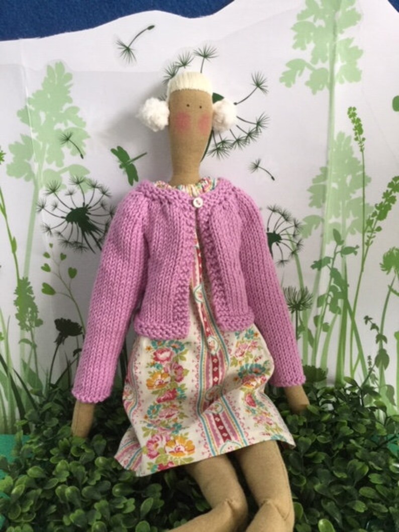 Tilda Doll 5260cm Cardigan PDF Knitting Pattern Digital Etsy