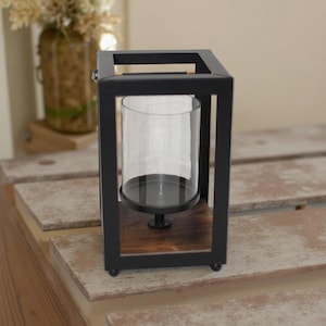 Black and gold lantern, metal lanterns, modern black lanterns, Lanterns for the side tables, wooden lanterns, console table decoration