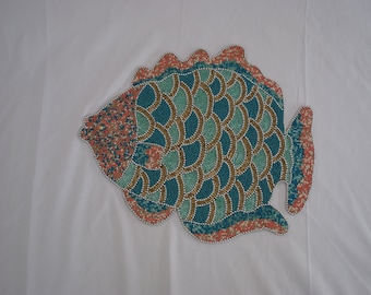 Fish shaped table placemat, sea inspired table mats