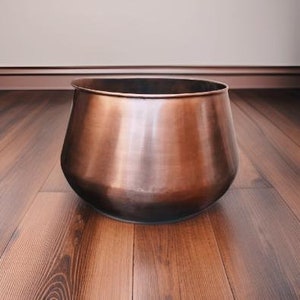 Copper planters, indoor planters, copper color gardening decor, copper finish plant pots, vintage copper planters