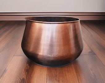 Copper planters, indoor planters, copper color gardening decor, copper finish plant pots, vintage copper planters